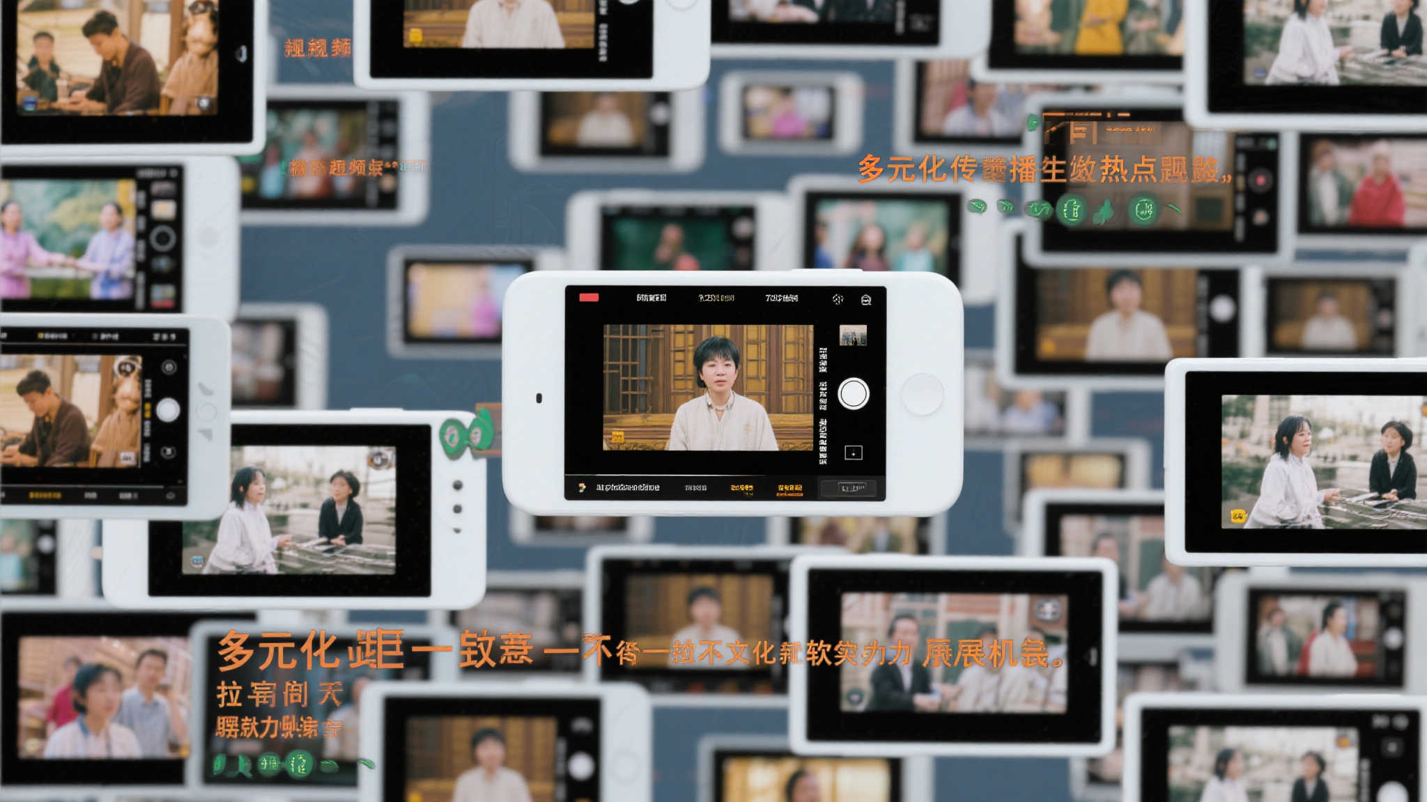 多元化传播助推热点形成：
短视频分享形式便于构筑